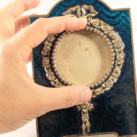 Terragraphics Green enamel strut photo frame, Vintage pet memorial frame - Picture 10 of 13